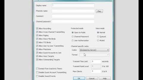 UGT Servers - How to create a channel on your ventrilo
