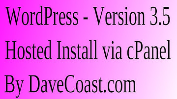 How to Install WordPress 3.5 Using cPanel on Live Site / Shared Host - HD Video Tutorial