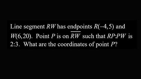 Hoe de coördinaten te vinden van een punt dat een lijnsegment verdeelt in een gegeven verhouding