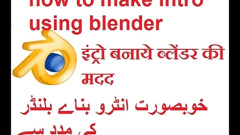 How To Make An Intro With Blender For Free! Blender Intro Tutorial! in hindi by technical life
