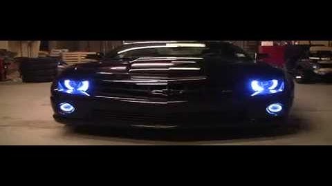 2010-13 Camaro Blue and White Dual Color Halos and V2 Scanner by Advanced Automotive Concepts