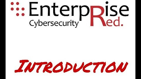 EnterpriseRed Introduction