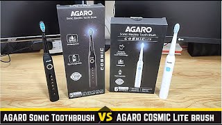 AGARO Cosmic Sonic VS AGARO COSMIC Lite Electric Toothbrush || detail comparison and review