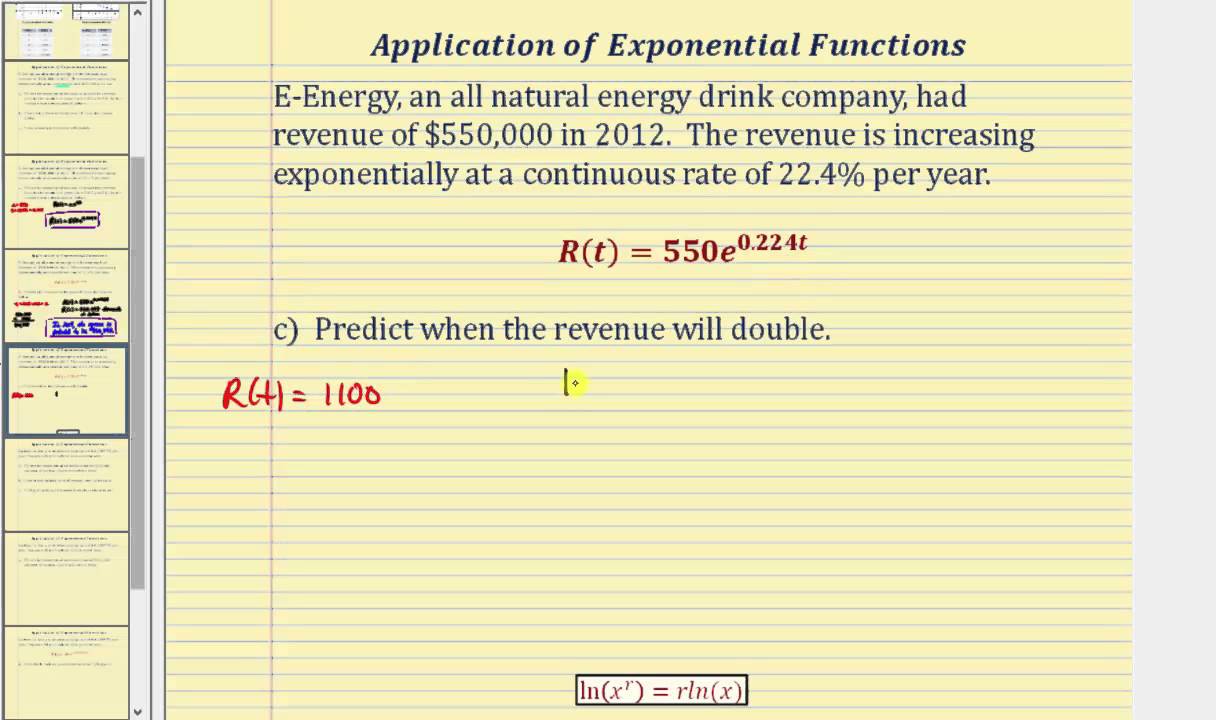 Comparing Forms Of Exponential Functions Y Ab X And Y Ae Kx By Mathispower4u