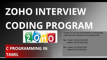 2. ZOHO Interview Coding Questions | C Program for Beginners in Tamil | Coding Guidelines Tamil