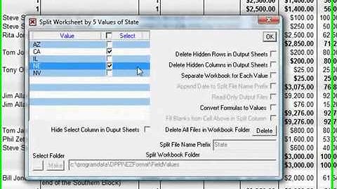Split Excel Worksheet to New Workbooks