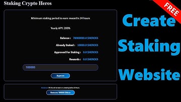 CREATE STAKING DAPP FOR ANY TOKEN | FREE SOURCE CODE