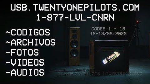 1-877-LVL-CNRN | USB.TWENTYONEPILOTS.COM (Codes in description)