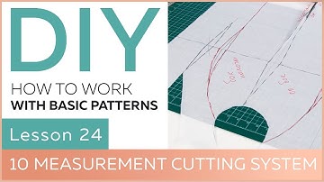 DIY: How to work with basic patterns.10 measurement cutting system. Making a dress with a waist seam