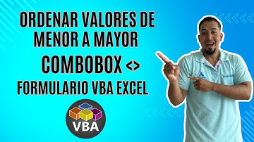 Como Ordenar Valores de menor a mayor en un ComboBox de Formularios VBA en Excel cap 121 #vba #excel