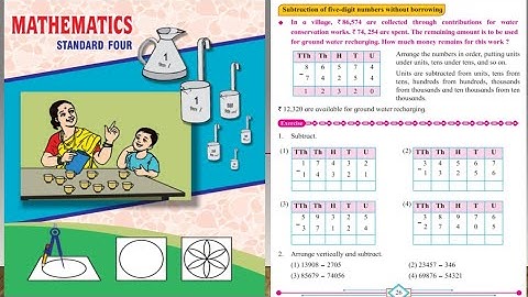 Std. 4th Math ||Subtraction of five-digit numbers without borrowing || (Exercise Page no.26)