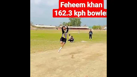 Faheem khan 162.3 kph Fastest bowler of World || Faheem khan fastest bowler