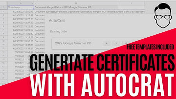 How to use the Autocrat add-on to generate certificates.