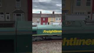 Freightliner 66548 Stabled Outside Of Redcar Central With An Engineers Train Ballast