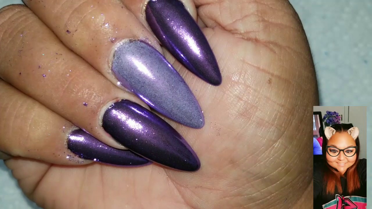Purple metallic micro flakes