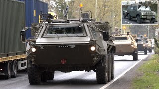 Nuclear recon vehicles, military police and other army trucks deploy for NATO exercise 🪖