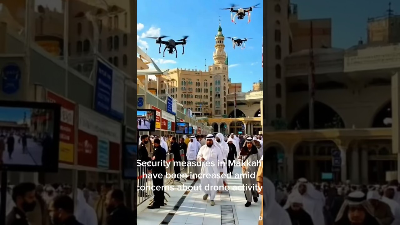 drones flying over mekkah city  #kaaba #allah #islam