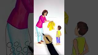 Mother's Sacrifice #Rifanaartandcraft #Rifanaart #Ytshorts #Shorts #Motherslove #Deepmeaningvideos