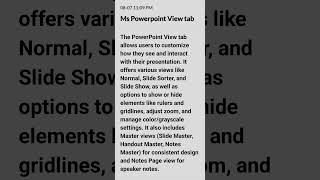 Ms Powerpoint View tab