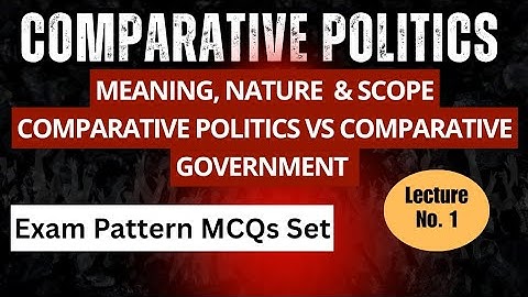 "100% Exam-Oriented MCQs on Comparative Politics & Comparative Government | Political Science"