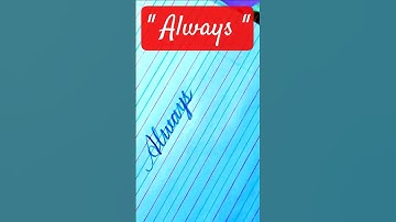How To Write "Always" In Cursive Writing. #handwriting #cursivehandwriting #youtubeshort