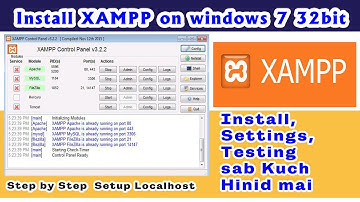 Download and Install XAMPP on Windows-7 /32 bit | xampp Complete installation step by step Hindi me