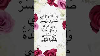 ربِ اشرح لي صدري ويسر لي امري واحلل عقدة من لساني يفقهوا قولي #اللهم_اجعل_القرآن_ربيع_قلوبنا