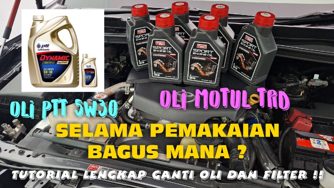 KONDISI OLI PTT 5W30 INNOVA REBORN DIESEL KM 8000 !! GANTI OLI DARI PTT KE MOTUL DIESEL 5W40 !!