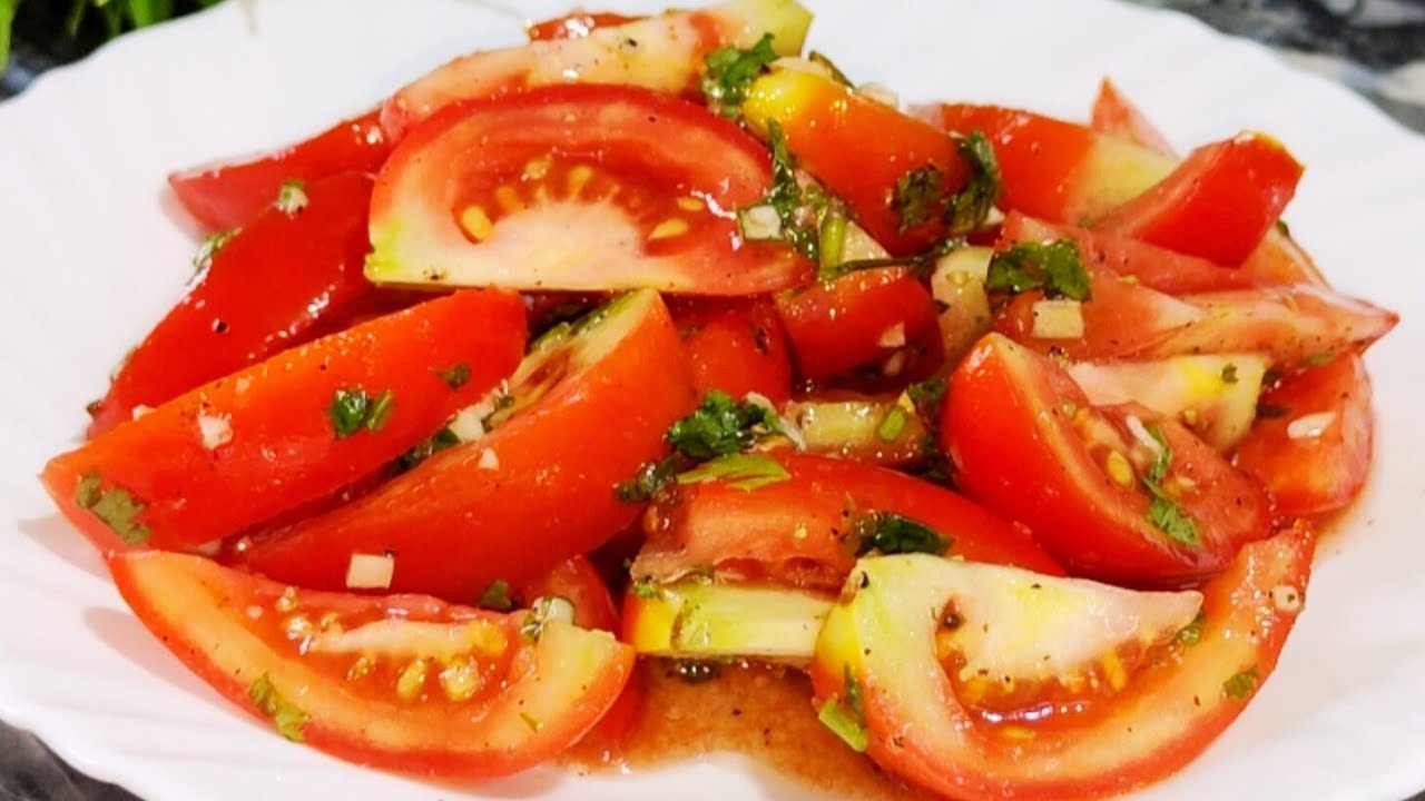 A Very Simple and Delicious Tomato Appetizer! Easy Summer Tomato Salad!