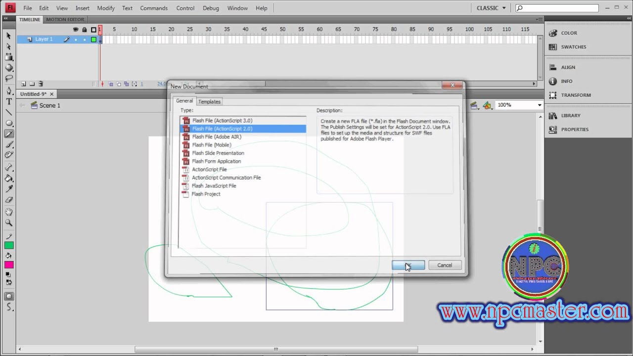 10 How to Use Pencil Tool with Straighten, Smooth and Ink in Adobe Flash CS4 Sinhala HD
