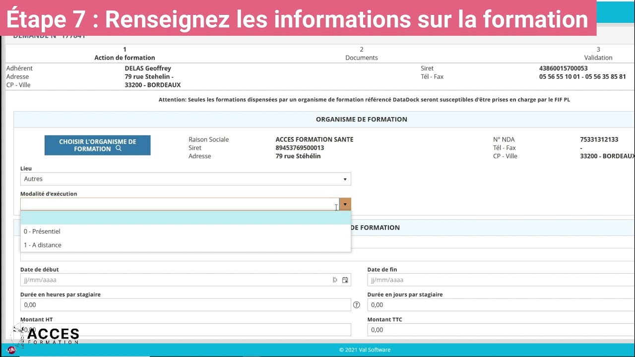 Procédure inscription FIFPL - ACCES FORMATION