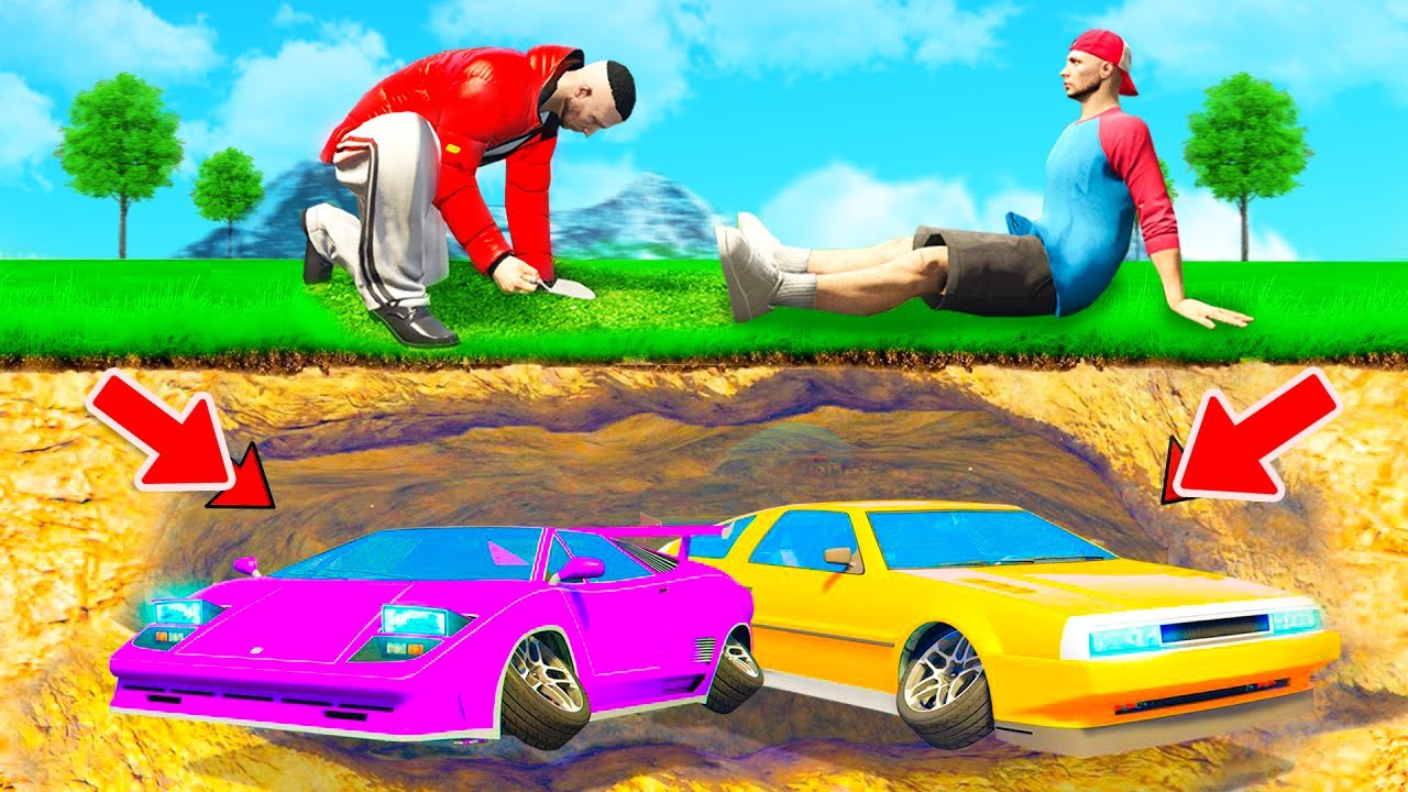 FLIEGENDE AUTOS UNTER DEM BODEN GEFUNDEN in GTA 5! (Hide & Seek)