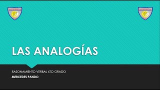 6th Grade Primary - Verbal Reasoning - Analogies