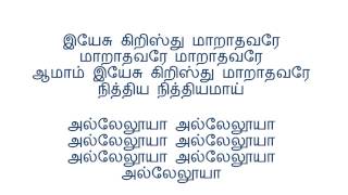 Video thumbnail of "இயேசு கிறிஸ்து மாறாதவரே Yesu Kristhu Marathavare - Tamil Sunday School Song with lyrics"
