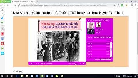 Nhà Bác học và bà cụ tập đọc lớp 3