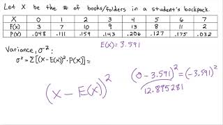 Statistics - Discrete Random Variable - Expected Value (Mean), Variance, Standard Deviation