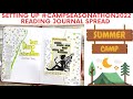 Setting up #campseasonathon2022 Reading Journal Spread June 2022