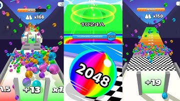Ball Run 2048 Merge Number vs Ball Run 3D : Going Balls a z - iOS, Android gameplay #cutiepie22yt