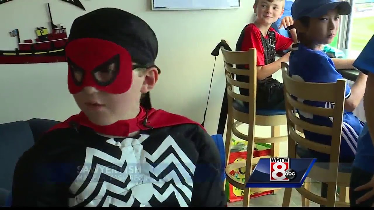 Boy's dream of becoming a super hero comes true at Hadlock Field