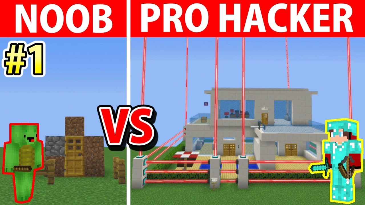 Minecraft NOOB vs PRO vs HACKER: SAFEST MODERN HOUSE BUILD CHALLENGE / Animation  EPISODE 1