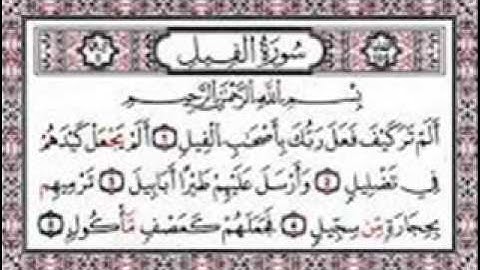 مصحف المعلم للشيخ المنشاوي - جزء عم - سورة الفيل