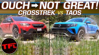 Both The Volkswagen Taos AND Subaru Crosstrek REALLY Struggle OffRoad, But Which One Does Better?