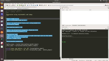 Week 3: Regression example using statsmodels and numpy