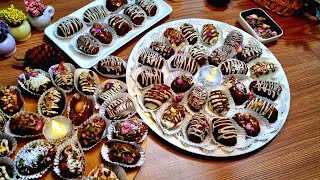 Easy Dates Dessert |  Chocolate Covered Stuffed Dates with Nuts | Ramadan Special Recipe !