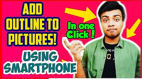 How to add Outline pictures| Pictures main outline kaise kare in Hindi *In Single Click*for YouTube!