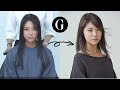 [그라피TV] 중단발 디자인 커트 Asian hairstyle Korean woman's haircut-midium layered design cut tutorial