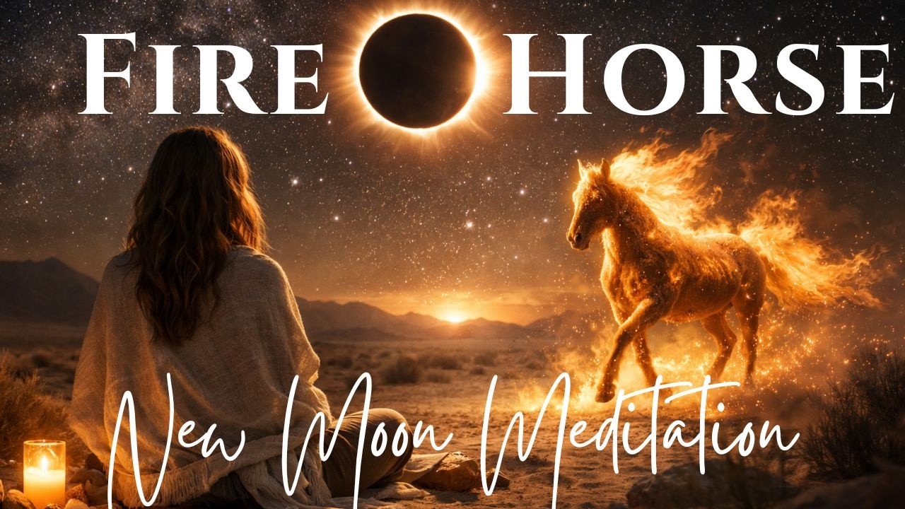 Управляемая медитация в новолуние и солнечное затмение в Водолее ✧ Активация Огненного Коня