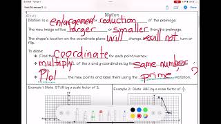 Unit 9 Lesson 2 Dilation