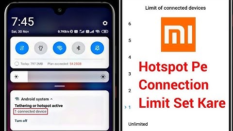 How To Set Limit Of Hotspot Connected Devices MIUI 11 | Hotspot Pe Connection Limit Kaise Set Kare