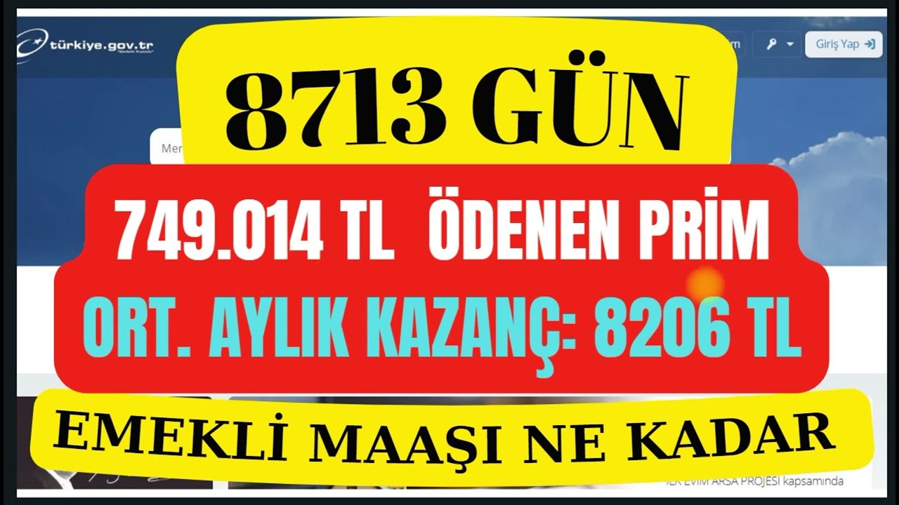 8713 G N 749 000 TL Kazan Ortalama Ayl k 8206 TL eyt maas sgk 8713 G N 749 000 TL Kazan Ortalama Ayl k 8206 TL eyt maas sgk